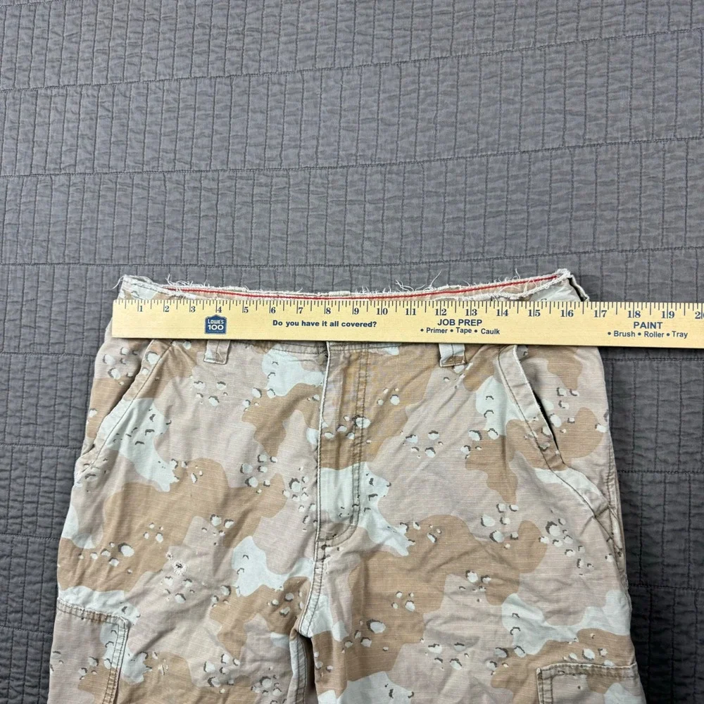 Y2K Mossimo Shorts Men 31 Chocolate Chip Camo Cargo Baggy 12